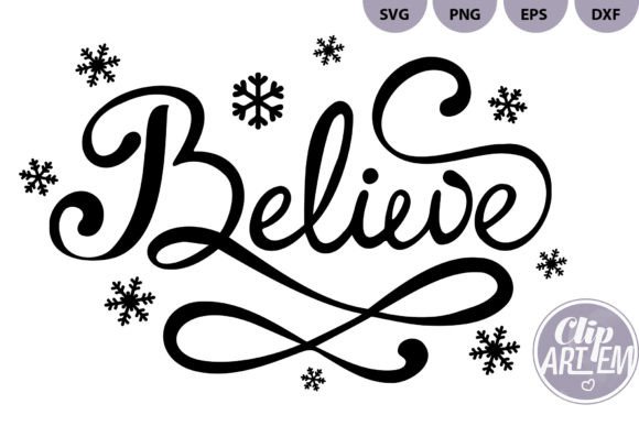 Believe Christmas Vector: Premium Illustrations