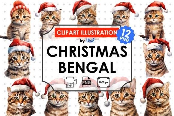 Christmas Bengal Clipart Bundle: Illustrations Review