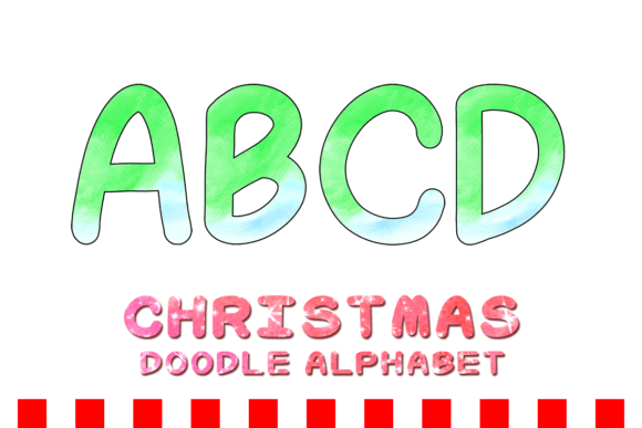 Christmas Doodle Alphabet Letter 144: Festive Illustrations