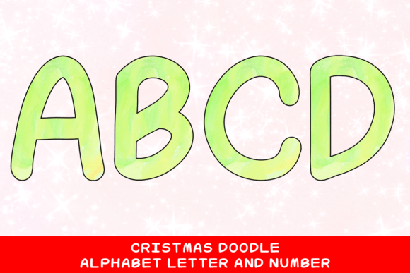 Christmas Doodle Alphabet Letter 41 Illustrations Review