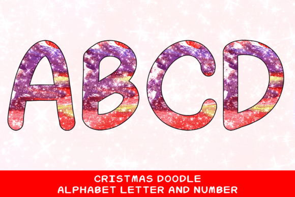 Christmas Doodle Alphabet Letter 56: Festive Illustrations for Sellers
