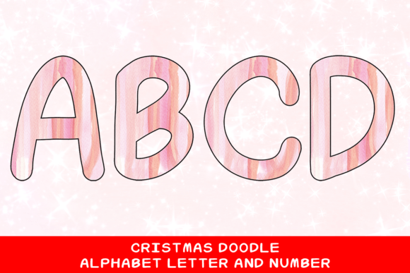 Christmas Doodle Alphabet Letter 66: Festive Illustrations