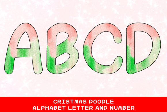 Christmas Doodle Alphabet Letter 79: Festive Illustrations