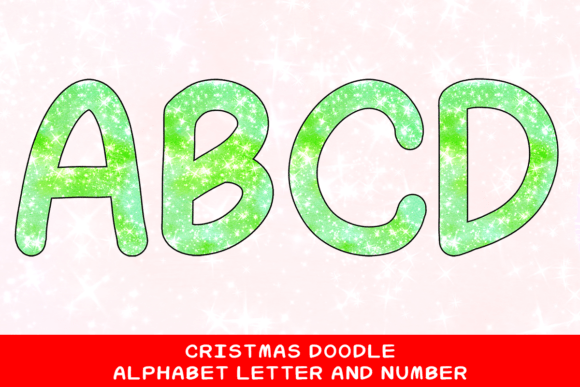 Christmas Doodle Alphabet Letter 80 Illustrations Review