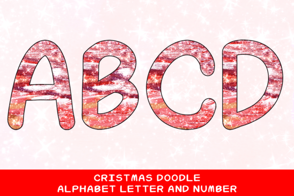 Christmas Doodle Alphabet Letter 84: Festive Illustrations