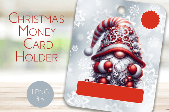 Christmas Gnome Money Card Holder Illustrations