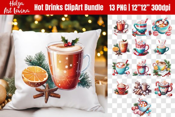 Christmas Hot Drinks Watercolor ClipArt: Illustrations Review