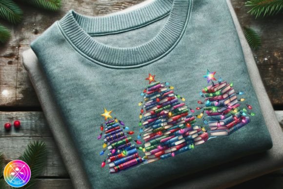 Christmas Tree Books PNG for Crafters