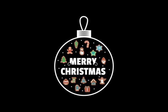 Merry Christmas Text Graphic Design: Illustrations for Branding