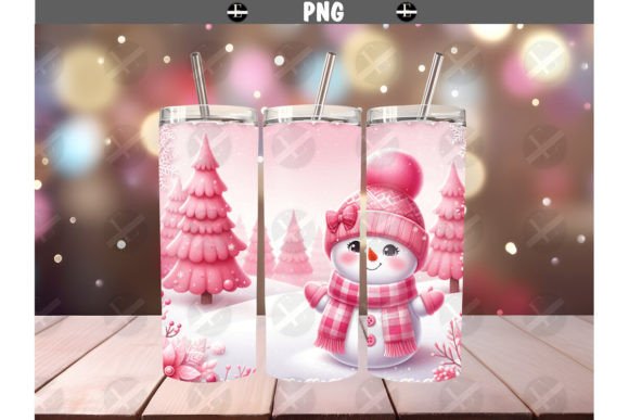 Pink Snowman Tumbler Wraps: Illustrations Review