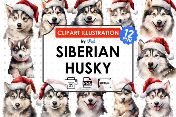 Reviewing the Christmas Siberian Husky Clipart for Embroidery