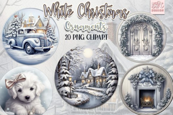 White Christmas Ornaments Illustrations Review